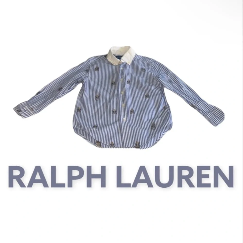 Authentic Ralph Lauren Polo signature designer bear button down sz 4T